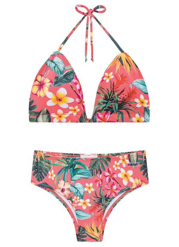 Marlan - Biquíni Praia Cortininha Proteção Uv50+ Rosa 2