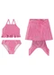Malwee Kids - Biquíni Sereia Malha Glitter Uv Azul - variação: Rosa