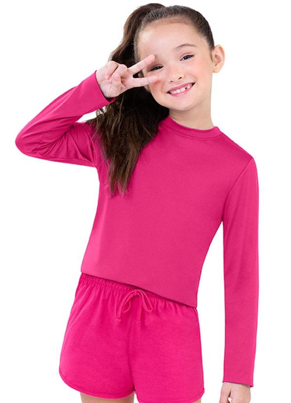 Alenice - Blusa Essentials Momentos Menina Rosa