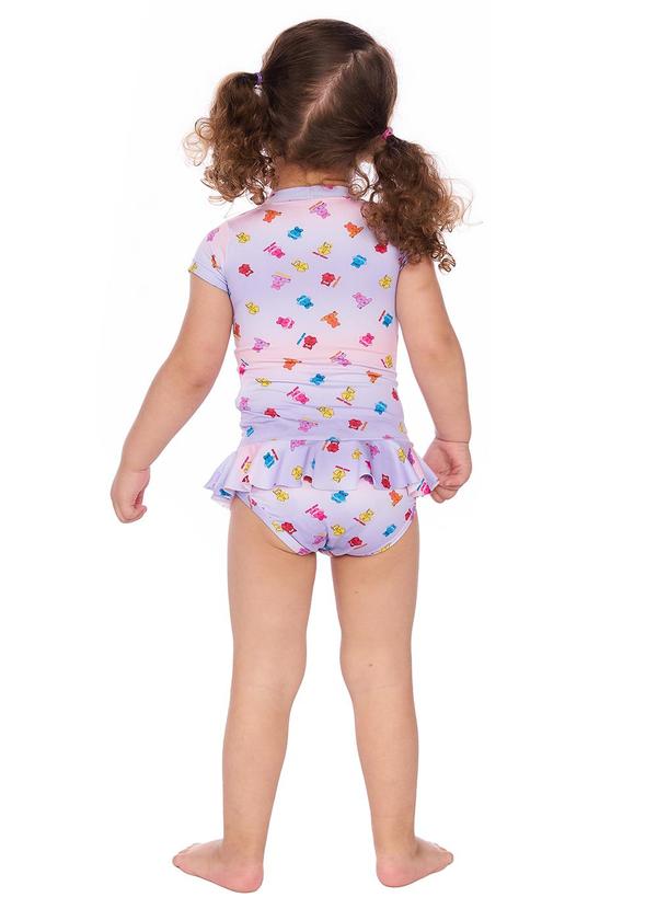 Mormaii - Body Bebê Manga Curta Babado Roxo 2