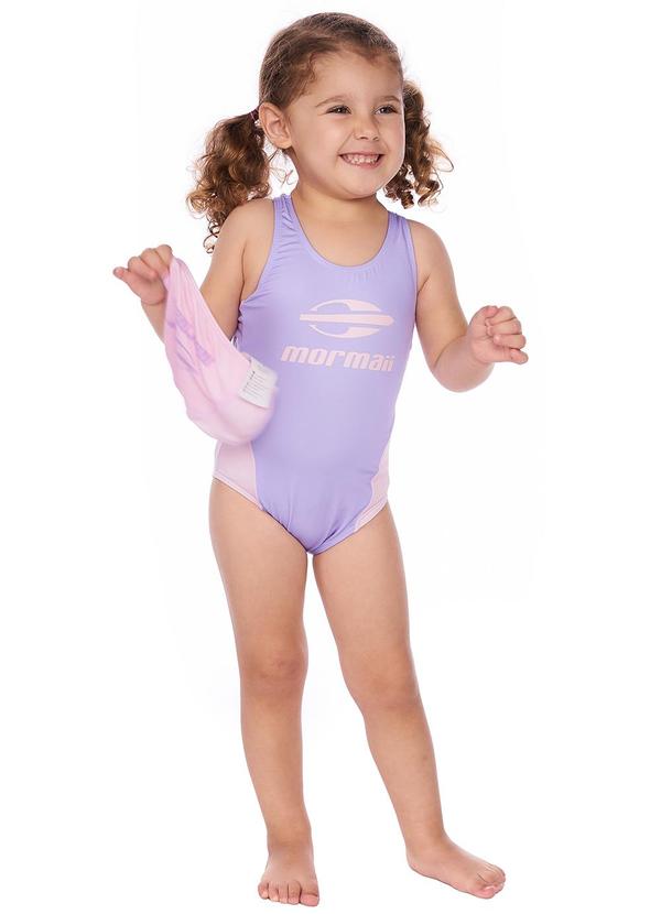 Mormaii - Body Bebê Natação Recortes Roxo