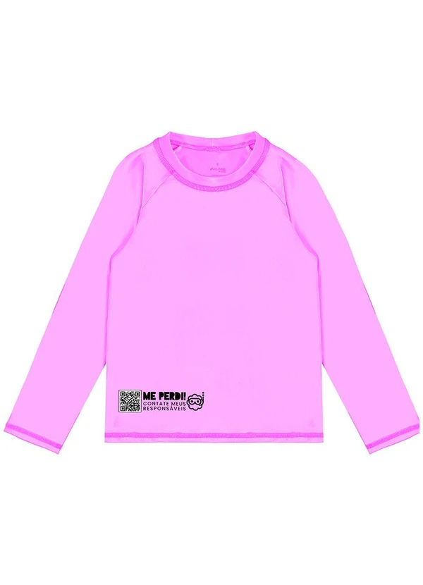 Malwee Kids - Camiseta Infantil Malha Uv50 Rosa Neon 2