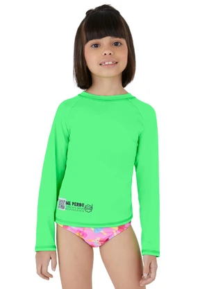 Malwee Kids - Camiseta Infantil Malha Uv50 Verde Neon - MALWEE KIDS