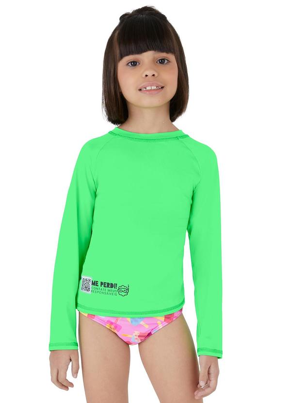 Malwee Kids - Camiseta Infantil Malha Uv50 Verde Neon