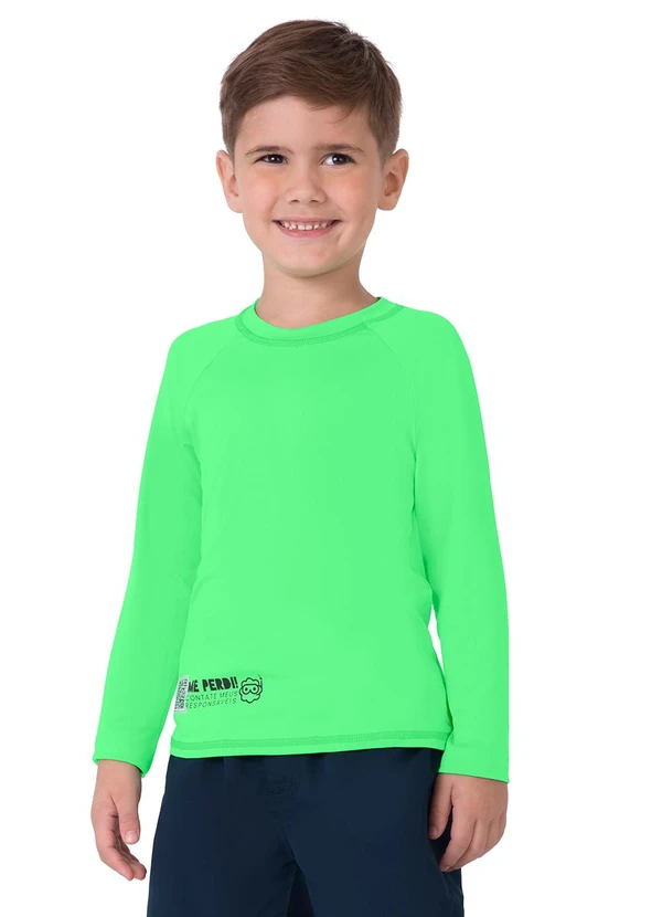Malwee Kids - Camiseta Infantil Malha Uv50 Verde Neon 2