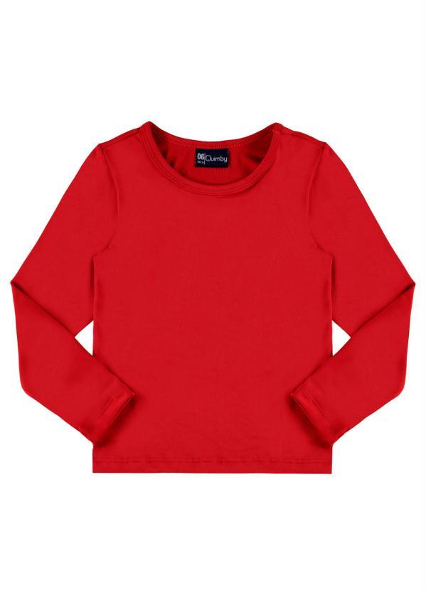 Quimby - Camiseta Longa Fps +50 Unissex Vermelho