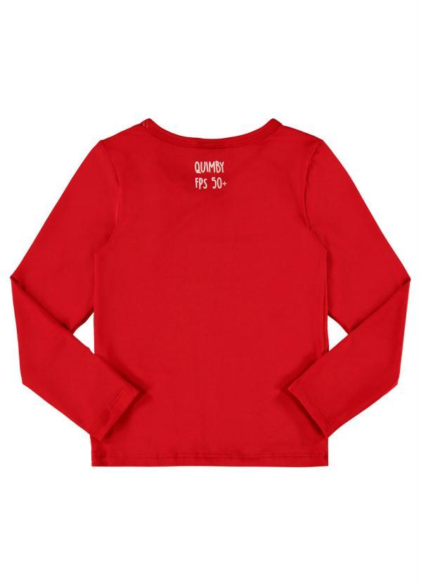 Quimby - Camiseta Longa Fps +50 Unissex Vermelho 2