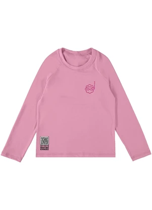 Malwee Kids - Camiseta Rosa com Proteção Uv e Qr Code - MALWEE KIDS