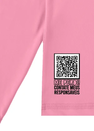 Malwee Kids - Camiseta Rosa com Proteção Uv e Qr Code - MALWEE KIDS