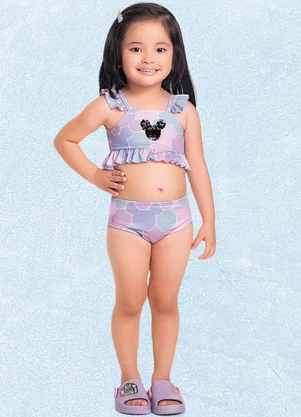 Fakini Kids - Cj.Biquini Minnie Roxo - FAKINI KIDS