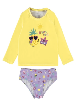 Malwee Kids - Conjunto Amarelo Abacaxi Tropical Uv Menina - MALWEE KIDS