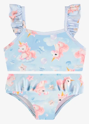 Rovi Kids - Conjunto Biquini Blusa com Calcinha Uv Azul - ROVI KIDS