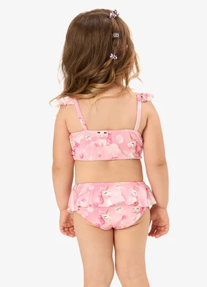 Rovi Kids - Conjunto Biquini Blusa com Calcinha Uv Rosa - ROVI KIDS