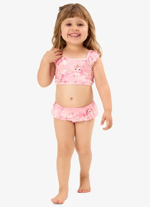 Rovi Kids - Conjunto Biquini Blusa com Calcinha Uv Rosa - ROVI KIDS