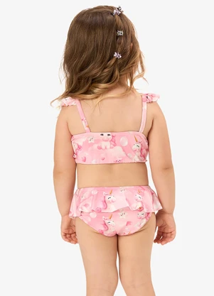 Rovi Kids - Conjunto Biquini Blusa com Calcinha Uv Rosa - ROVI KIDS