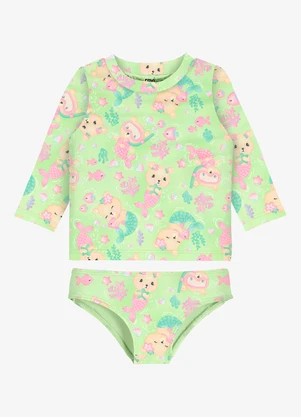 Rovi Kids - Conjunto Bíquini Camiseta e Calcinha Verde - ROVI KIDS
