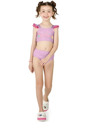 Marlan - Conjunto Biquíni com Pompom e Strass Roxo - MARLAN