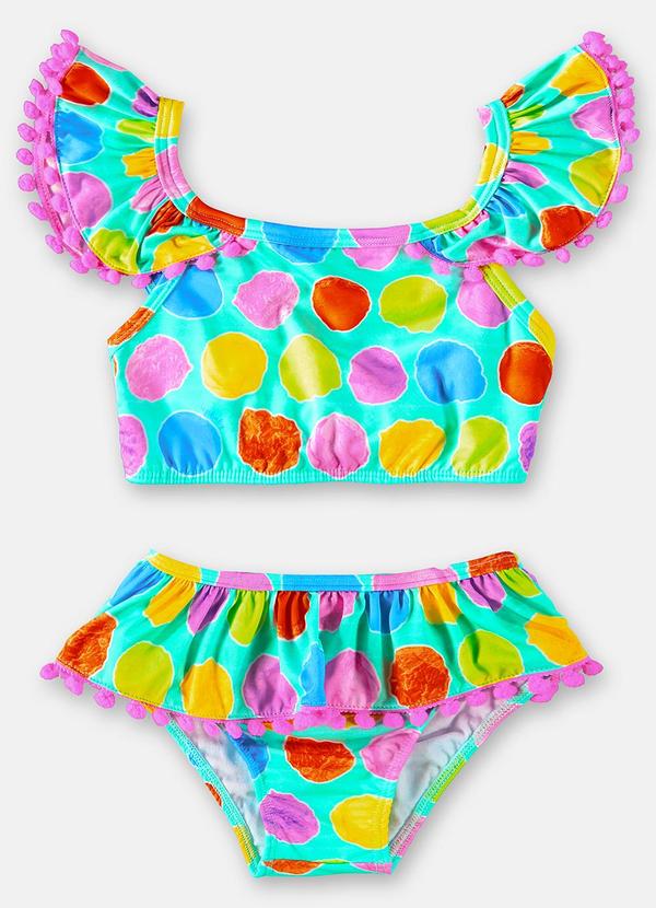 Up Baby - Conjunto Biquíni em Malha com Fps+50 Azul