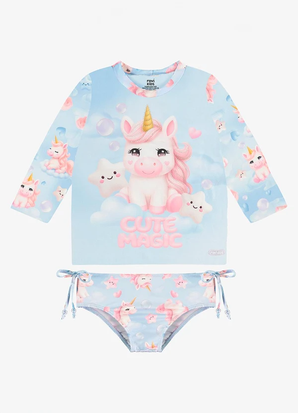 Rovi Kids - Conjunto Bíquini Infantil Proteção Uv Azul