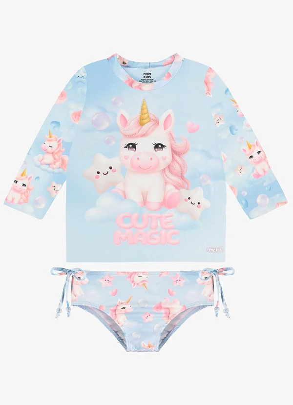 Rovi Kids - Conjunto Bíquini Infantil Proteção Uv Azul