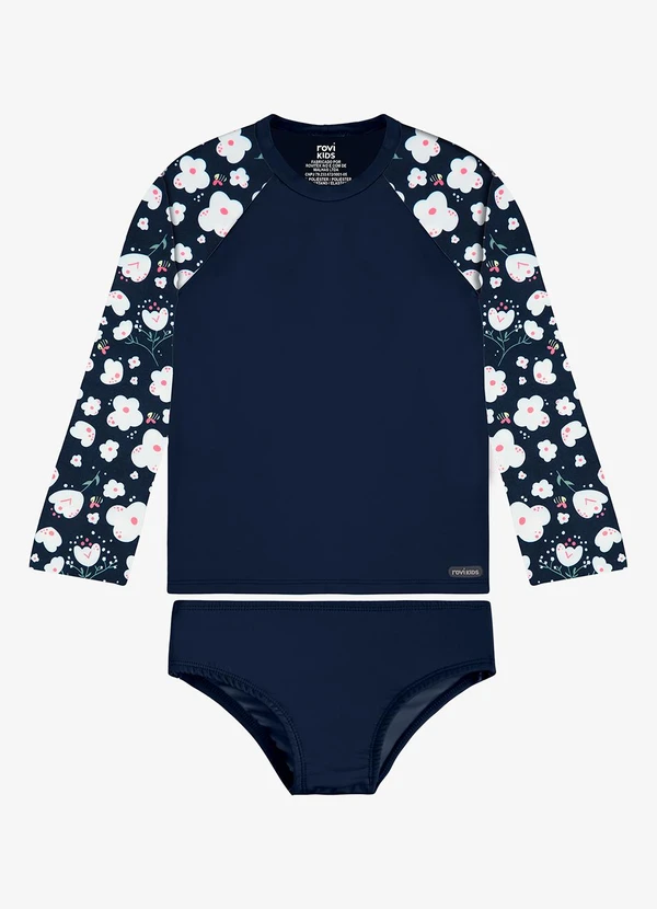 Rovi Kids - Conjunto Bíquini Infantil Proteção Uv Azul