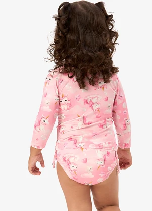 Rovi Kids - Conjunto Bíquini Infantil Proteção Uv Rosa - ROVI KIDS