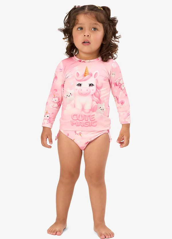 Rovi Kids - Conjunto Bíquini Infantil Proteção Uv Rosa