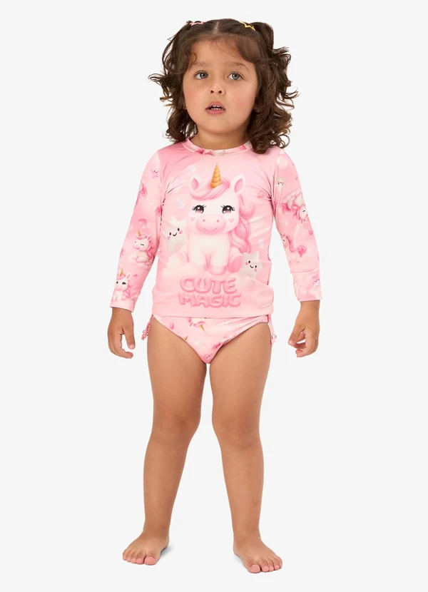 Rovi Kids - Conjunto Bíquini Infantil Proteção Uv Rosa