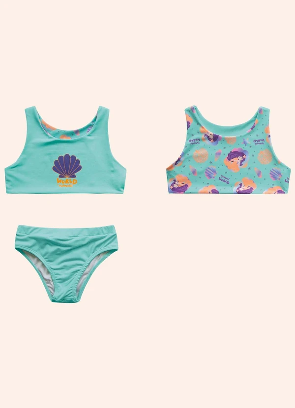 Fakini Kids - Conjunto Biquini Moda Praia Azul 3