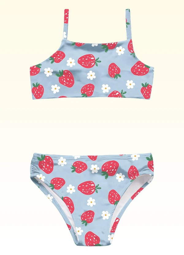 Fakini Kids - Conjunto Biquíni Moda Praia Azul