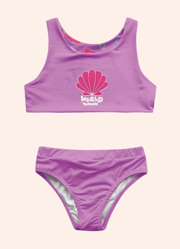 Fakini Kids - Conjunto Biquini Moda Praia Roxo