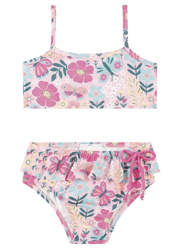 Marlan - Conjunto Biquíni Proteção Uv Rosa