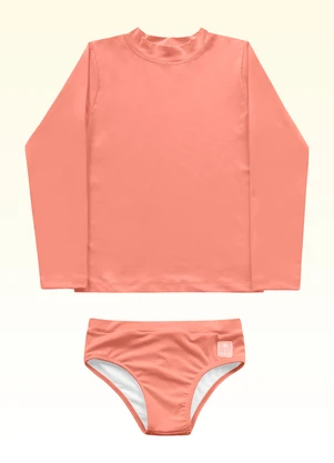 Fakini Kids - Conjunto Blusa e Calcinha Moda Praia Laranja - FAKINI KIDS