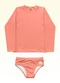 Fakini Kids - Conjunto Blusa e Calcinha Moda Praia Laranja - variação: Laranja