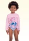 Fakini Kids - Conjunto Blusa e Calcinha Moda Praia Laranja - variação: Rosa