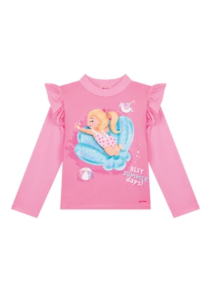 Marlan - Conjunto Blusa Manga Longa e Tanga em Rosa - MARLAN