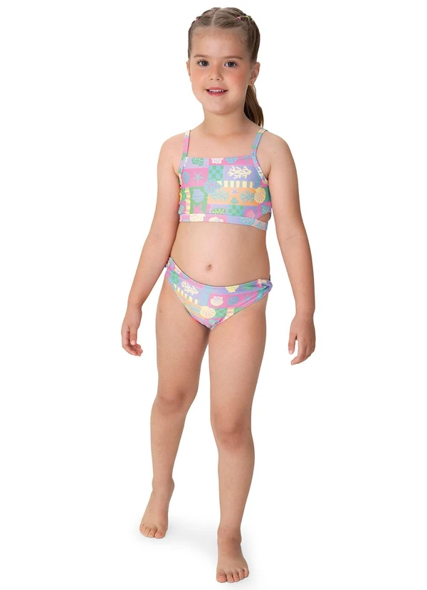 Malwee Kids - Conjunto Conchas Malha Uv Lilás