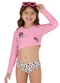 Malwee Kids - Conjunto Corações Malha Uv50 Rosa - variação: Rosa