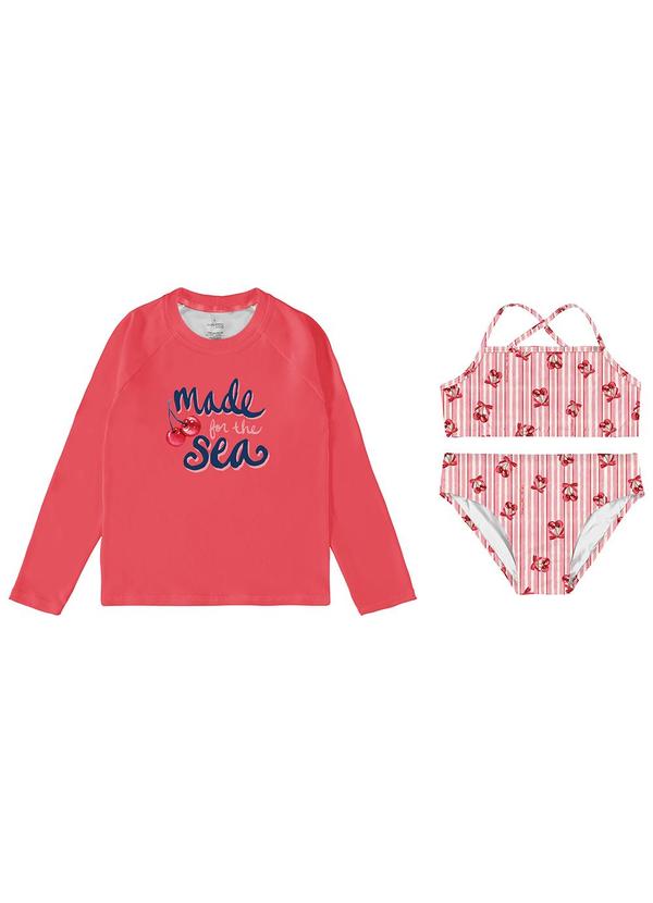 Malwee Kids - Conjunto Coral Made For The Sea Malha Uv Menina