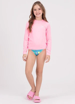 Vida Costeira - Conjunto Cropped Uv 50+ Arco-Íris Rosa - VIDA COSTEIRA
