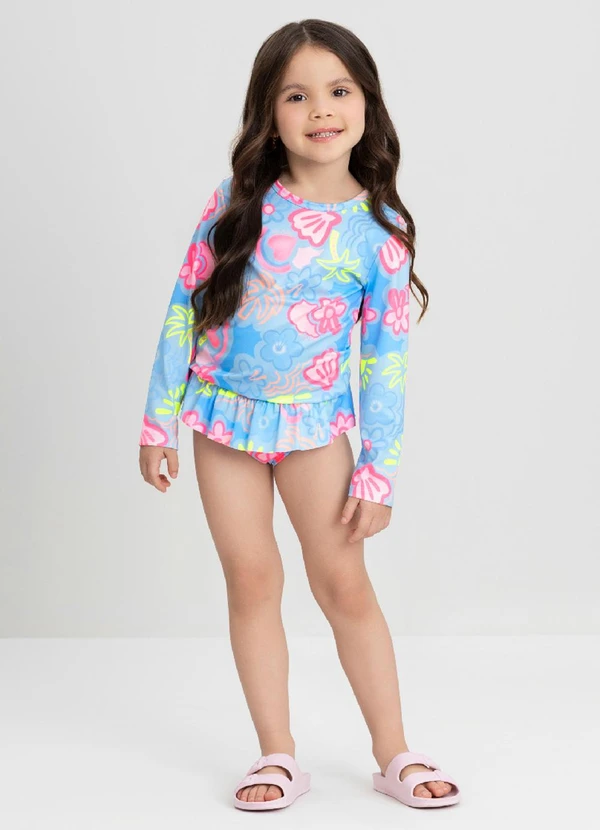 Up Baby - Conjunto de Biquíni Blusa e Calcinha Azul