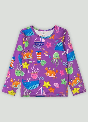 Up Baby - Conjunto de Biquíni Blusa e Calcinha Roxo - UP BABY