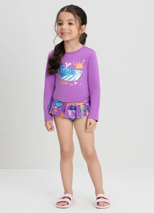 Up Baby - Conjunto de Biquíni Blusa e Calcinha Roxo - UP BABY