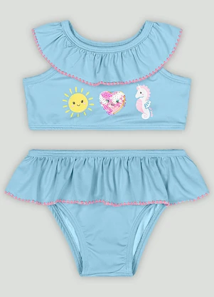 Up Baby - Conjunto de Biquíni Top e Calcinha Azul - UP BABY