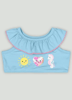 Up Baby - Conjunto de Biquíni Top e Calcinha Azul - UP BABY