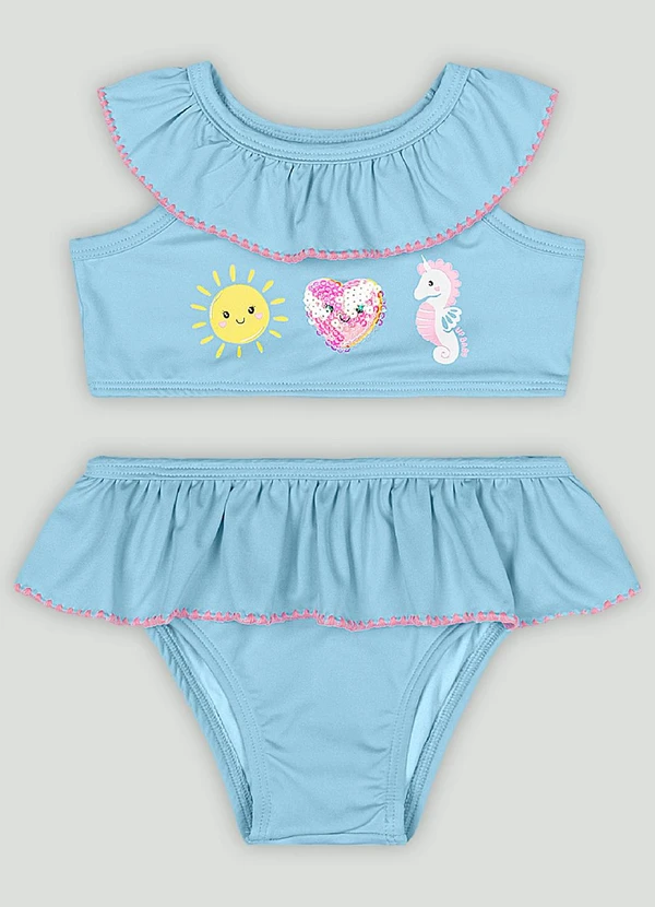 Up Baby - Conjunto de Biquíni Top e Calcinha Azul