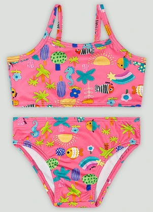 Up Baby - Conjunto de Biquíni Top e Calcinha Rosa - UP BABY