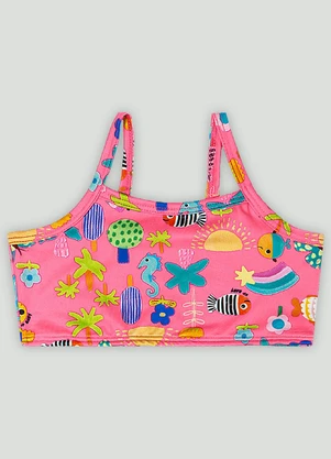 Up Baby - Conjunto de Biquíni Top e Calcinha Rosa - UP BABY