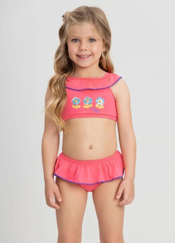 Up Baby - Conjunto de Biquíni Top e Calcinha Rosa