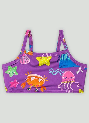 Conjunto de Biquíni Top e Calcinha Up Baby Roxo - UP BABY